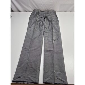 Feldini Dress Pants Mens 36x38 Gray Silk Pleated Straight Unhemmed Formal NWT